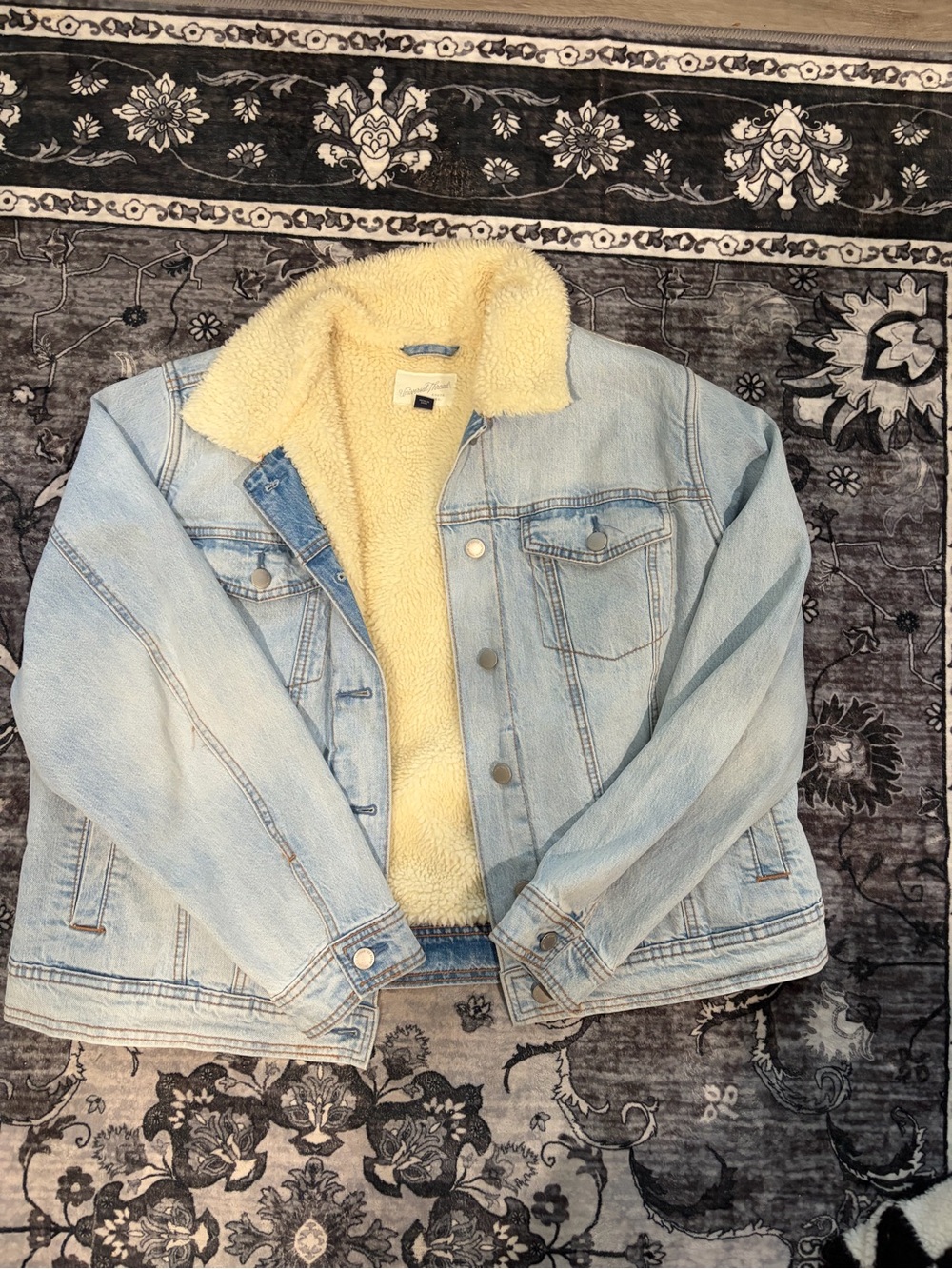 Sherpa-Lined Denim Jacket